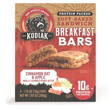 Kodiak 10g Protein Soft-Baked Sandwich Breakfast Bars - Cinnamon Oat & Apple