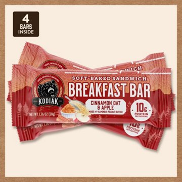 Kodiak 10g Protein Soft-Baked Sandwich Breakfast Bars - Cinnamon Oat & Apple