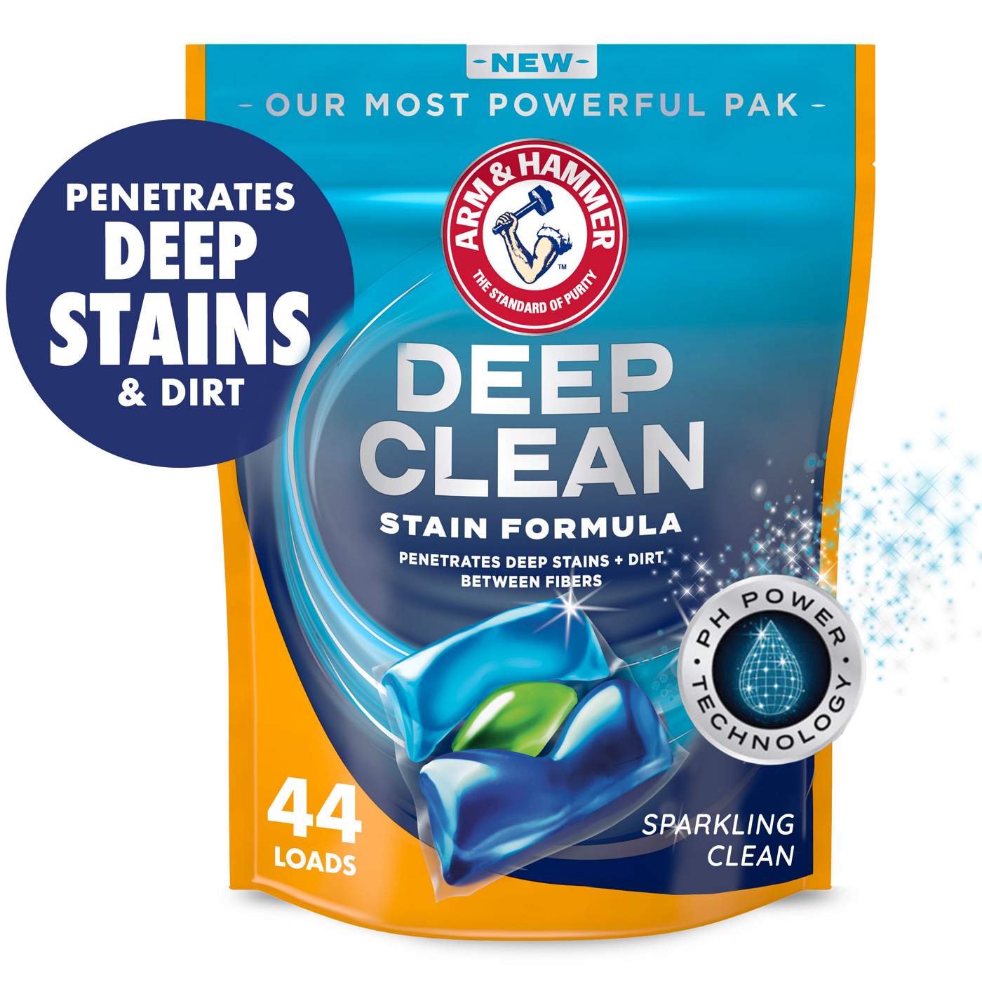 Arm & Hammer Deep Clean Stain Formula Sparkling Burst Laundry Detergent Pacs; image 4 of 13