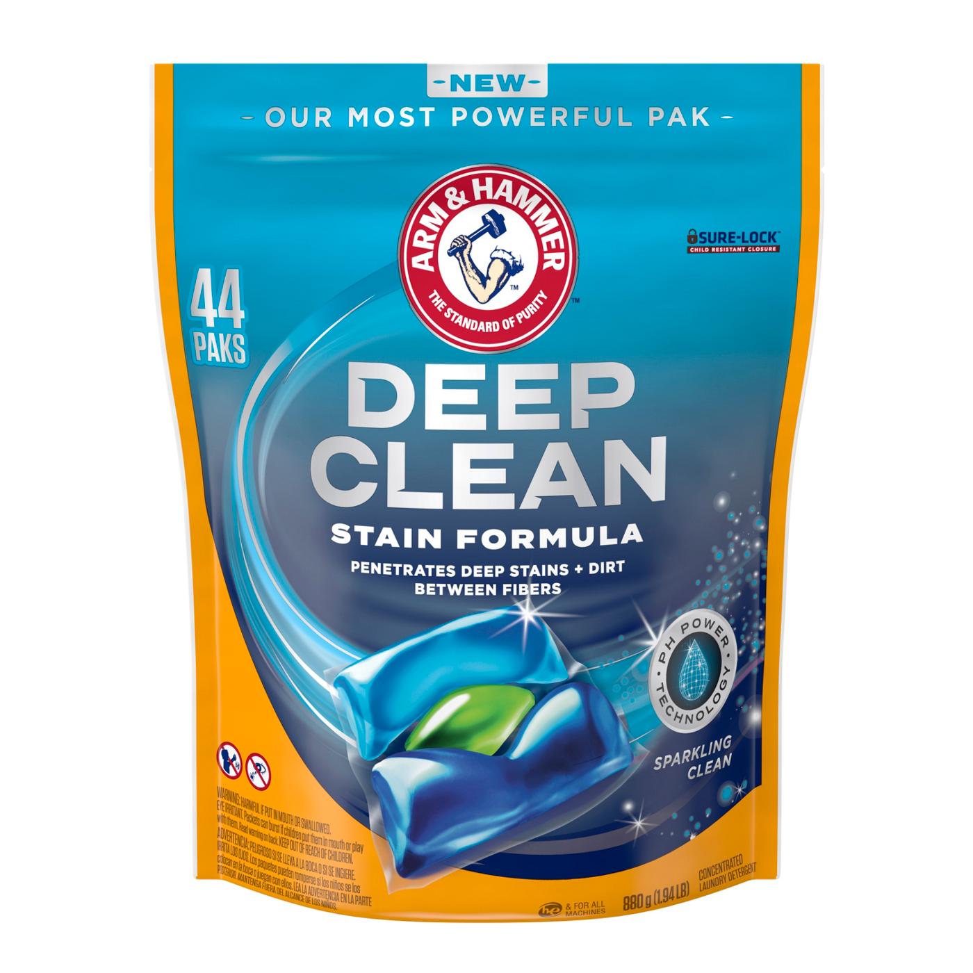 Arm & Hammer Deep Clean Stain Formula Sparkling Burst Laundry Detergent Pacs; image 1 of 2