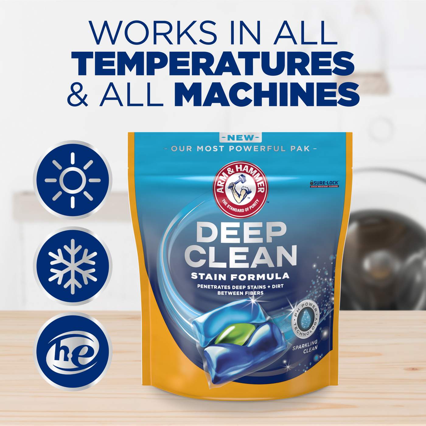 Arm & Hammer Deep Clean Stain Formula Sparkling Burst Laundry Detergent Pacs; image 10 of 13