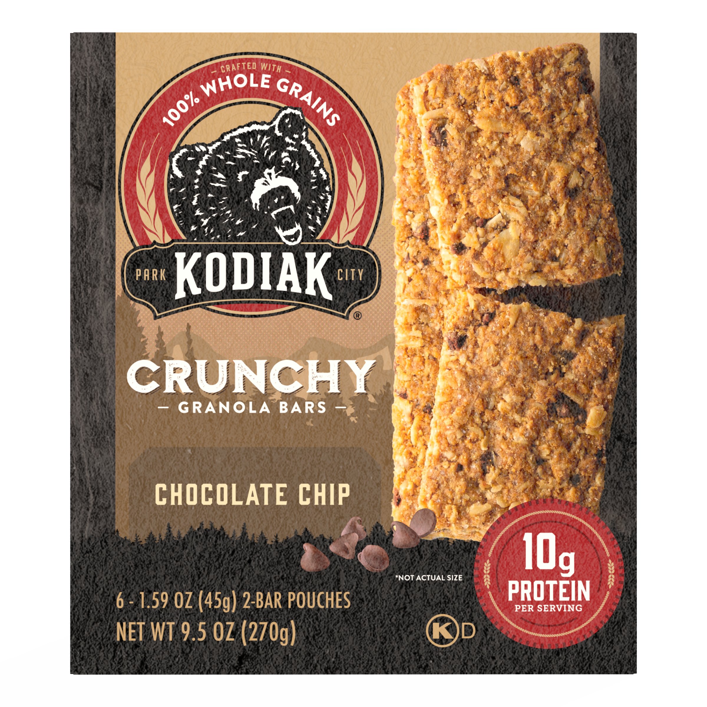 Kodiak 10g Protein Crunchy Granola Bars - Chocolate Chip - Shop Granola ...