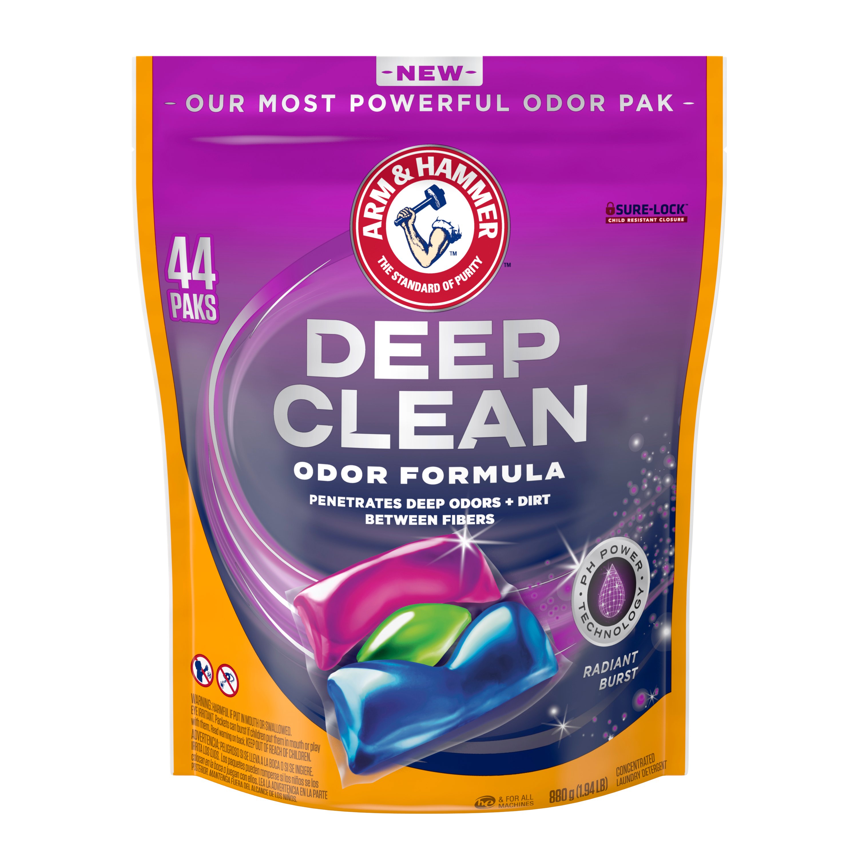 Arm & Hammer Deep Clean Odor Formula Radiant Burst Laundry Detergent