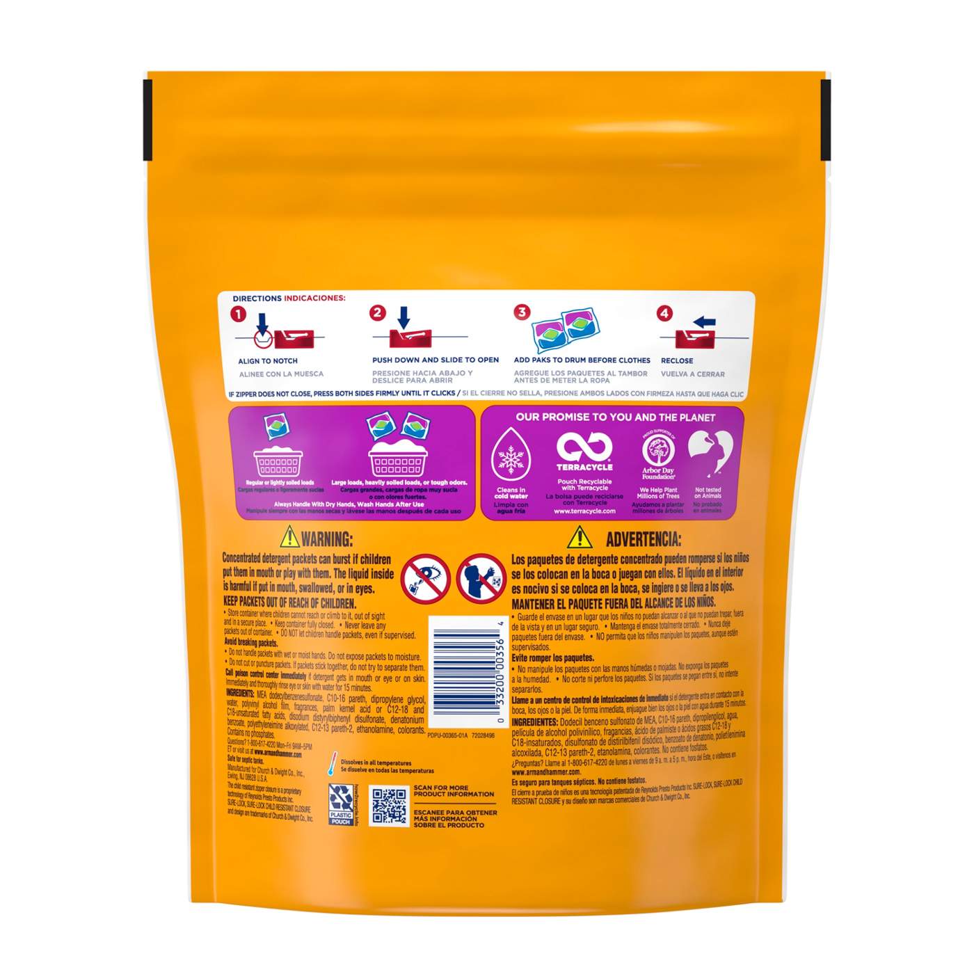Arm & Hammer Deep Clean Odor Formula Radiant Burst Laundry Detergent Pacs; image 2 of 2