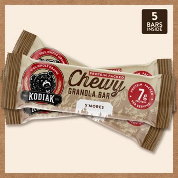 Kodiak 7g Protein Chewy Granola Bars - S'mores, 5 ct