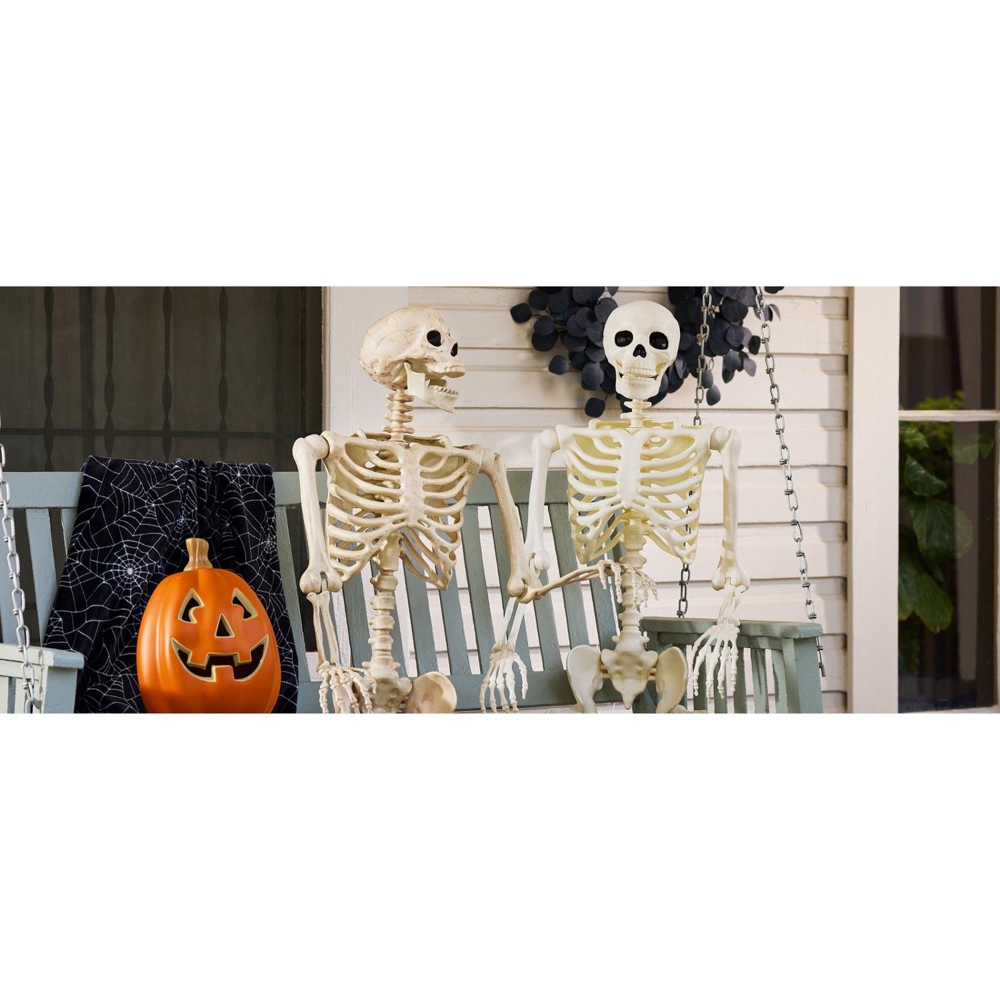 Destination Holiday Halloween Light Up Lifesize Posable Skeleton; image 3 of 5