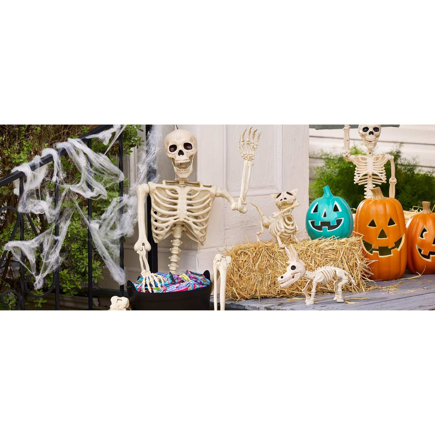 Destination Holiday Halloween Light Up Lifesize Posable Skeleton - Shop ...