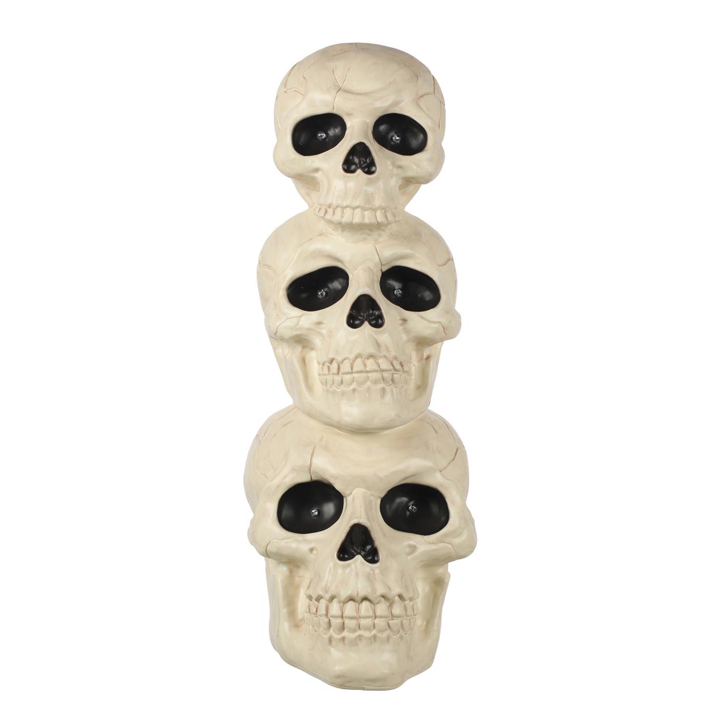 Destination Holiday Halloween Animated Three Stacked Skulls; image 1 of 5