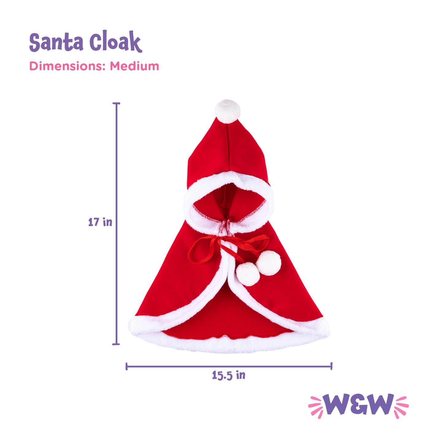 Woof & Whiskers Santa Cloak Medium; image 2 of 4