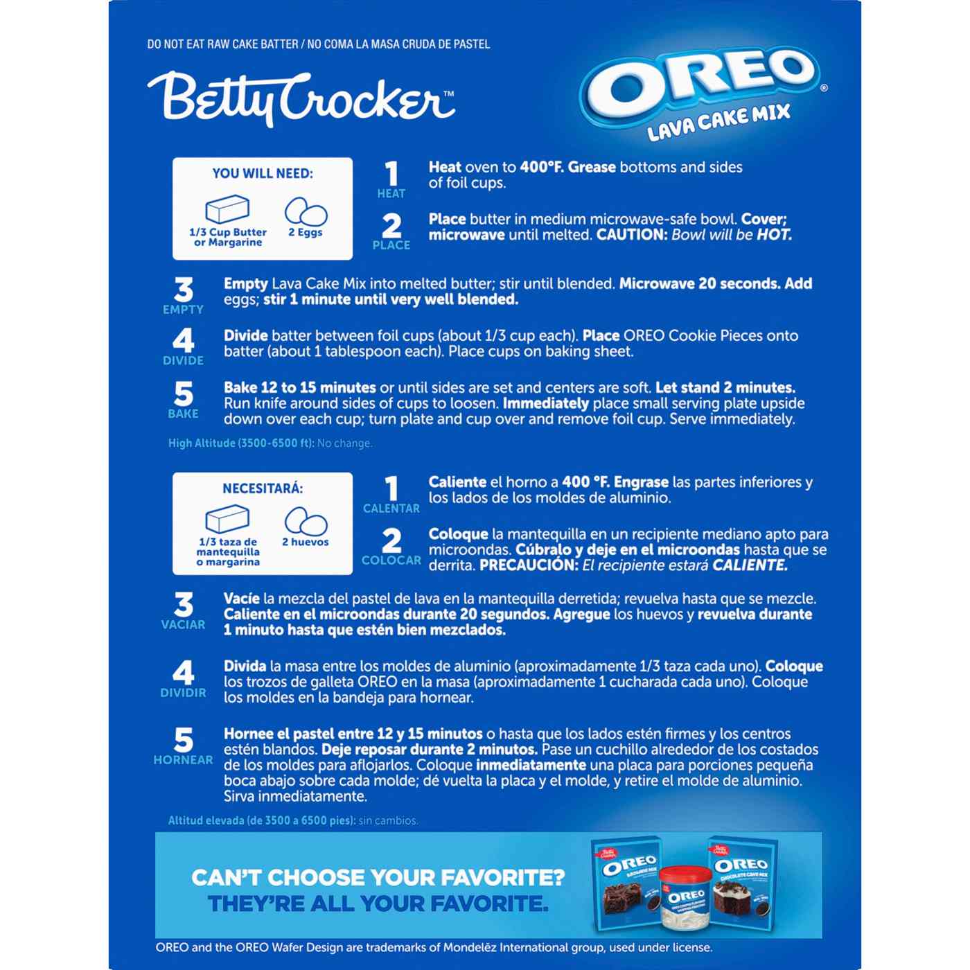 Betty Crocker Oreo Lava Cake Mix; image 4 of 4