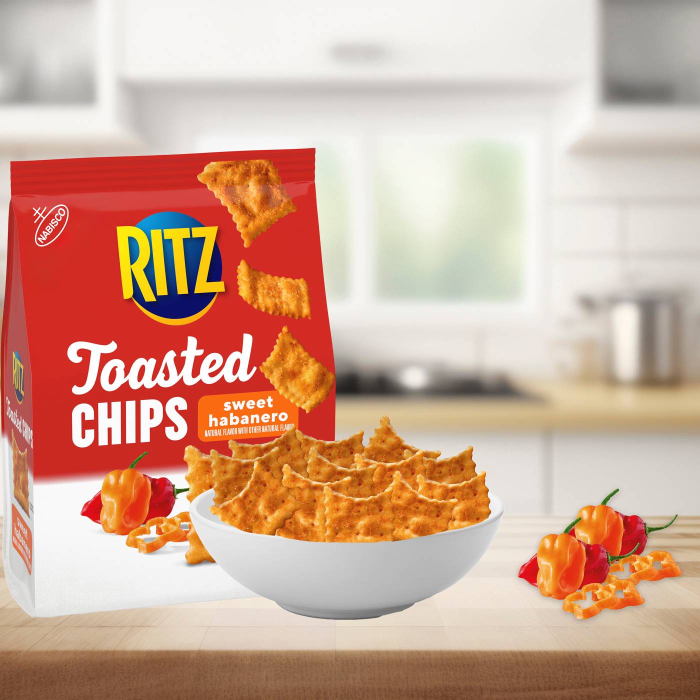 Ritz Toasted Chips Sweet Habanero Crackers; image 5 of 7