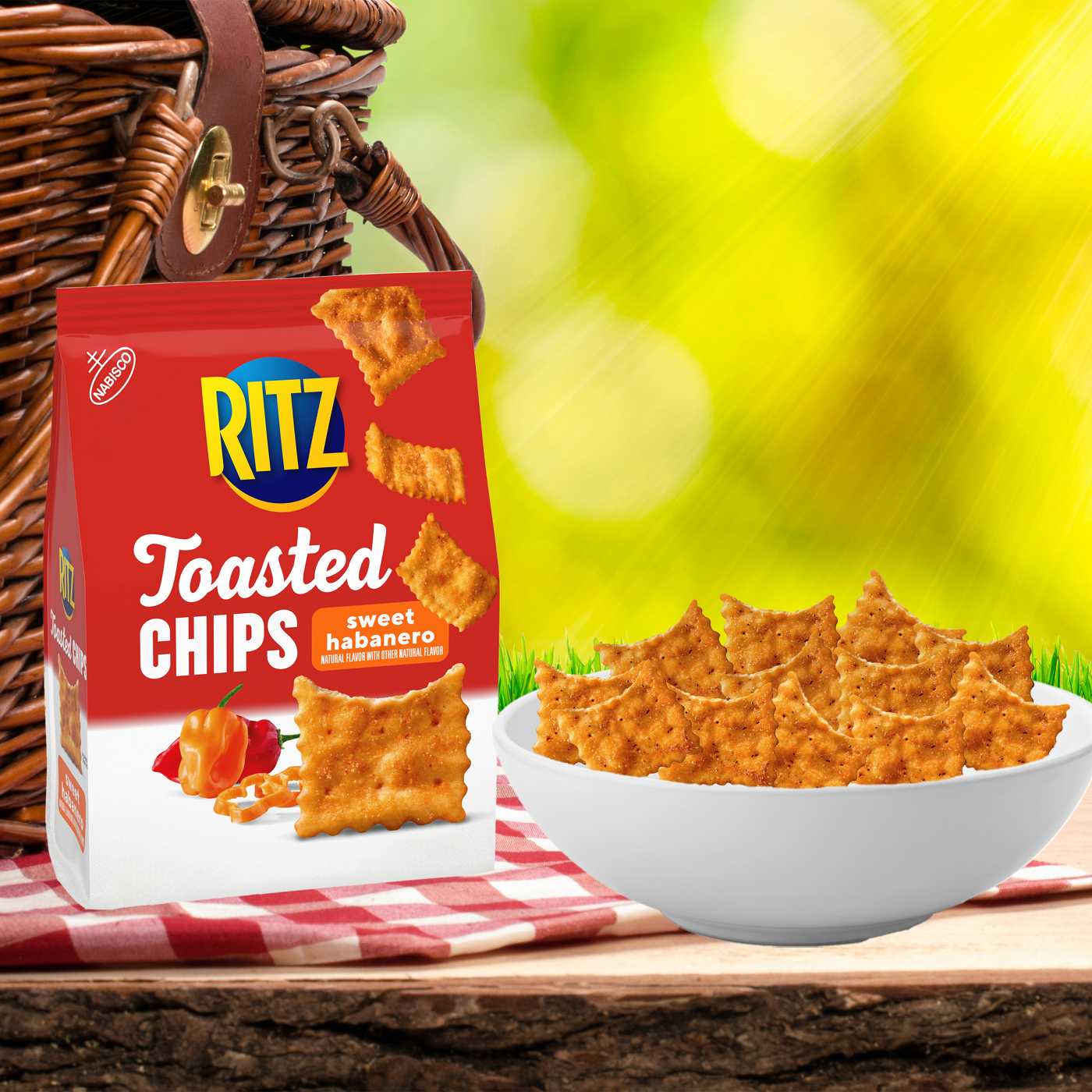 Ritz Toasted Chips Sweet Habanero Crackers; image 8 of 9