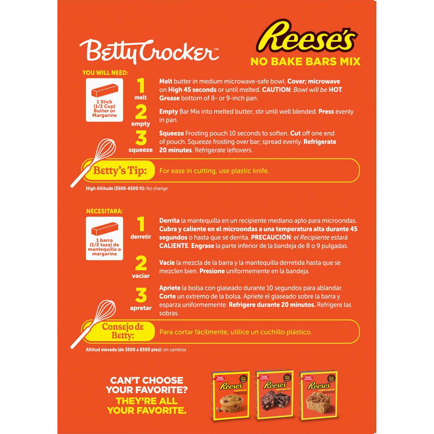 Betty Crocker Reese's No Bake Bars Mix; image 4 of 4