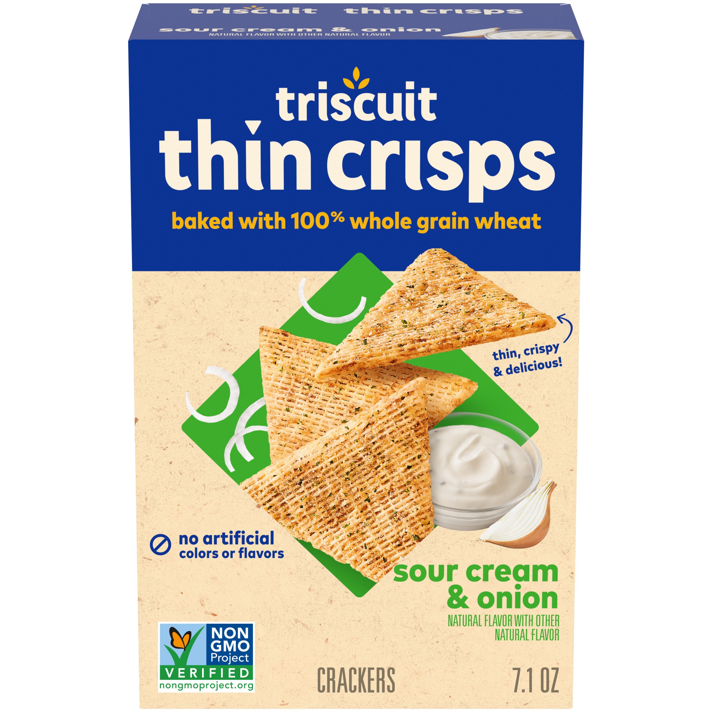 Nabisco Triscuit Thin Crisps Sour Cream & Onion - Shop Crackers ...