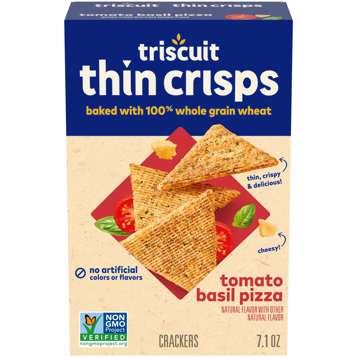 Triscuit Tomato Basil Pizza Whole Grain Wheat Crackers; image 1 of 9