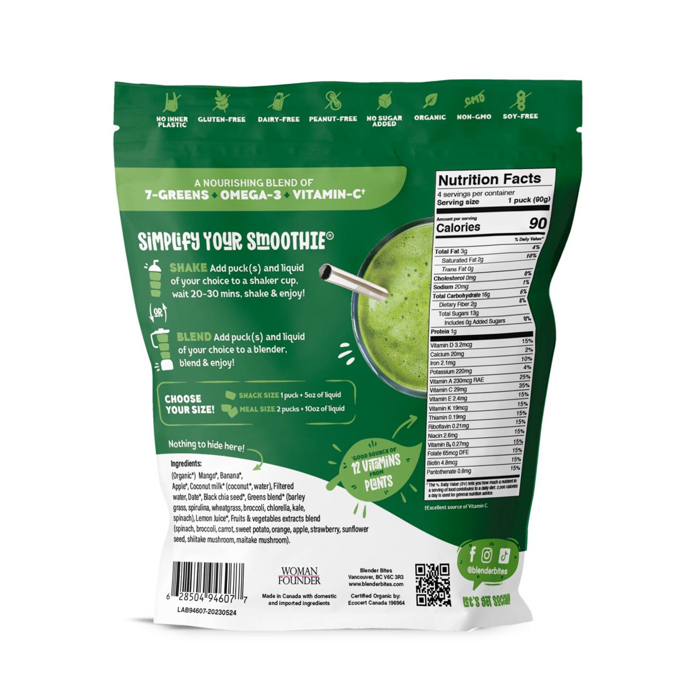 Blender Bites 1-Step Smoothie Green D-Tox; image 2 of 2