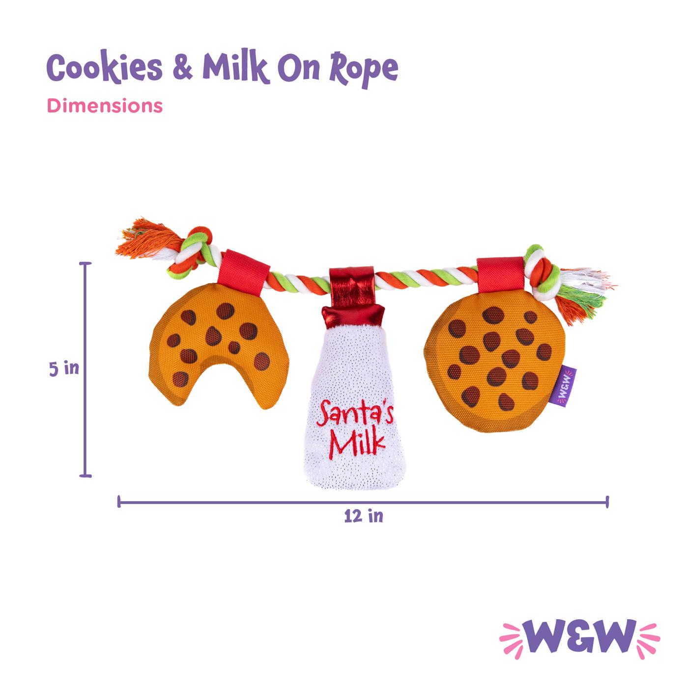 Woof & Whiskers Cookies & Milk on Rope; image 4 of 5