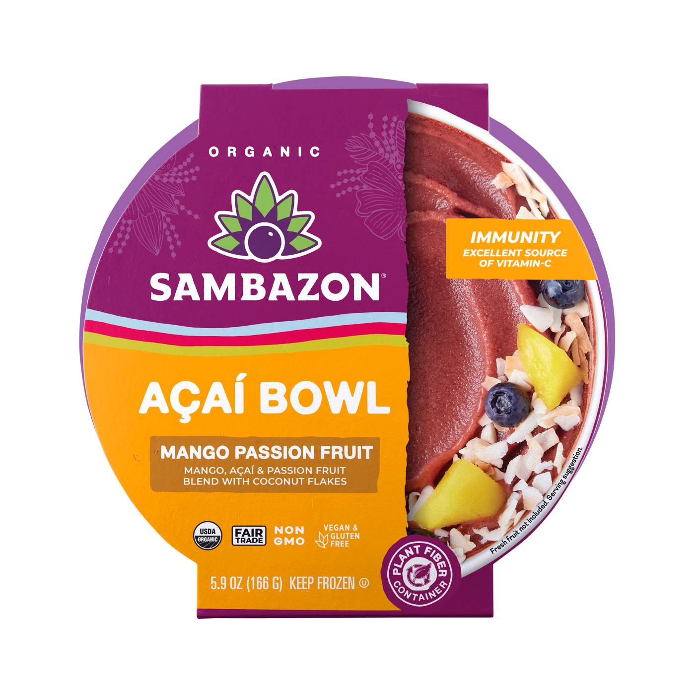 Sambazon Mango Passion Fruit Acai Bowl; image 1 of 3