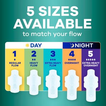 Always Pure Cotton FlexFoam Pads Size 4 with Wings