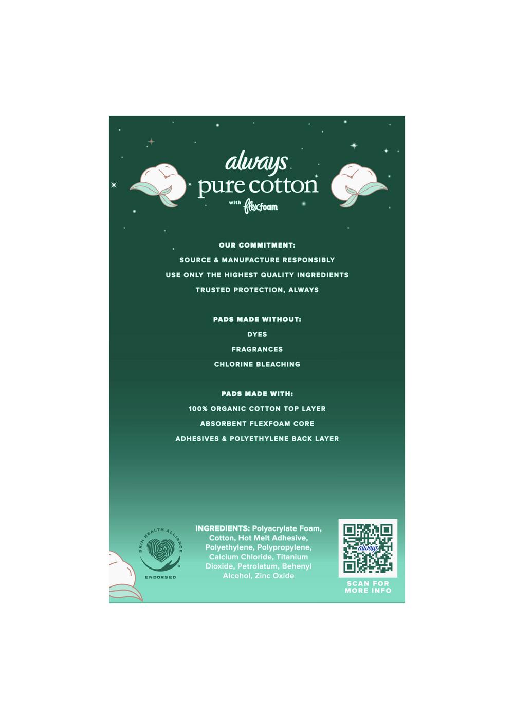 Always Pure Cotton FlexFoam Pads Size 4 with Wings; image 3 of 12