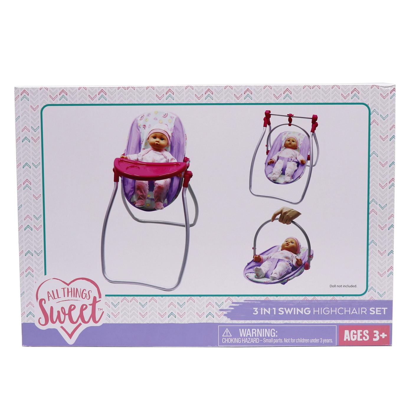 All Things Sweet 3-in-1 Swing Highchair Set; image 1 of 3