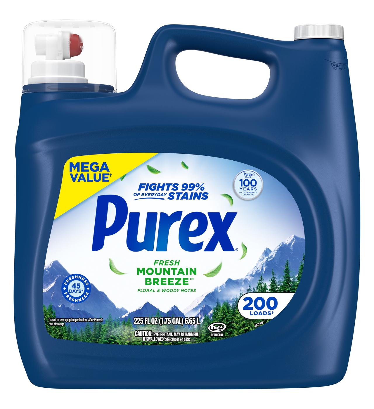 Purex Liquid Laundry Detergent, 200 Loads - Fresh Mountain Breeze; image 1 of 2