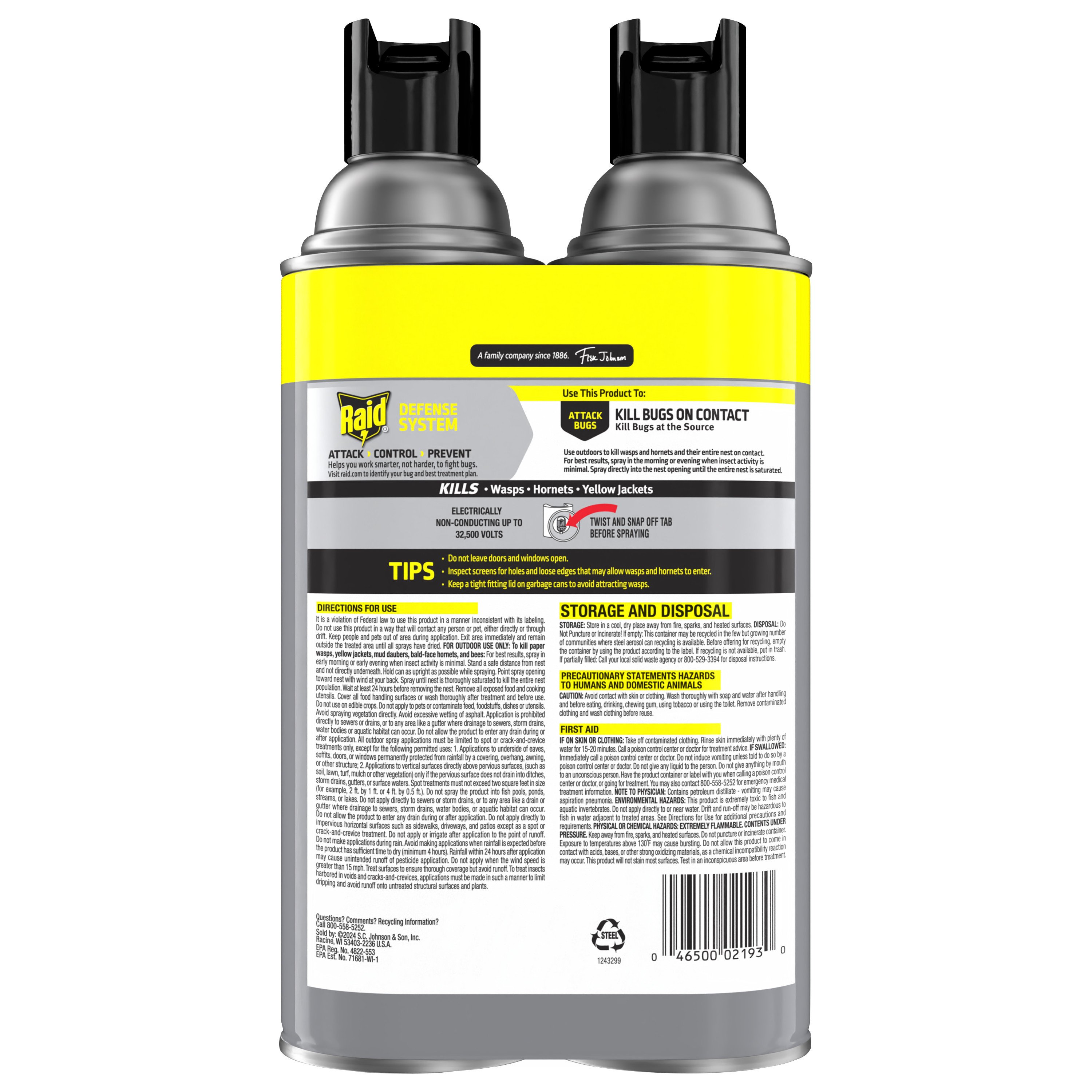 Raid Wasp & Hornet Killer 33, 2 pk - Shop Insect killers at H-E-B