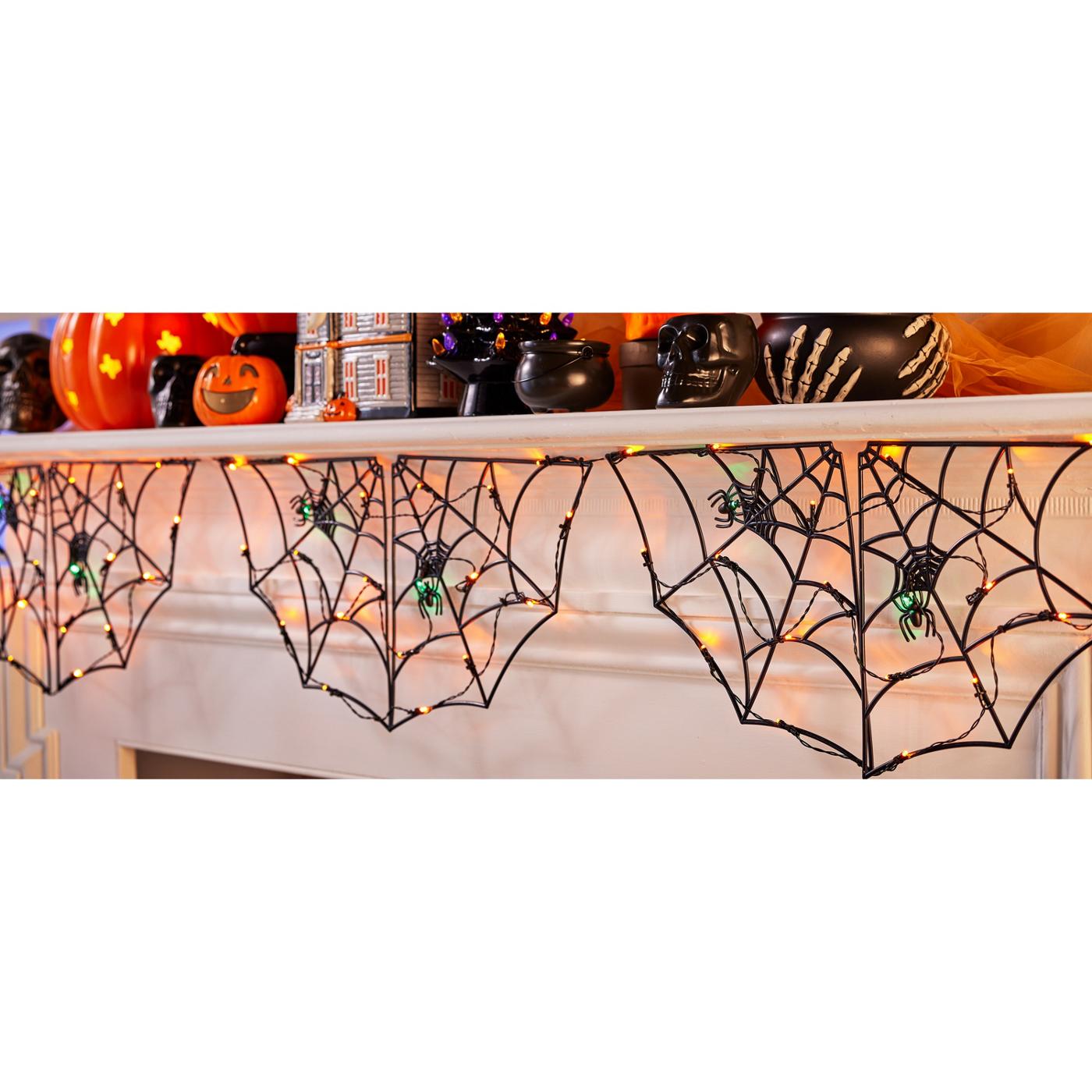 Destination Holiday Halloween LED Spider Webs Mantel Lights; image 2 of 2