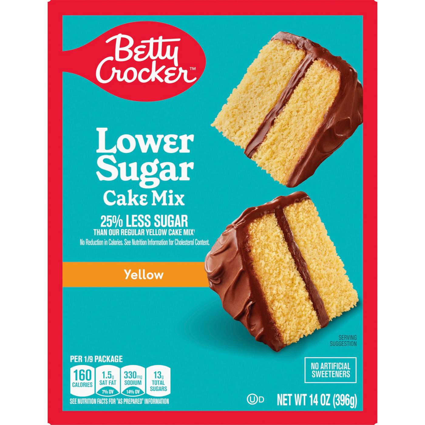 Betty Crocker Yellow Lower Sugar Cake Mix; image 1 of 4