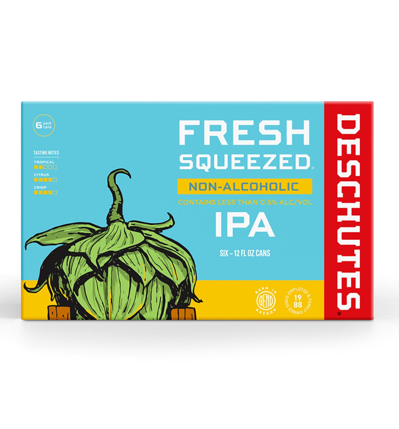 Deschutes Non-Alcoholic Fresh Squeezed IPA 6 pk Cans; image 1 of 5