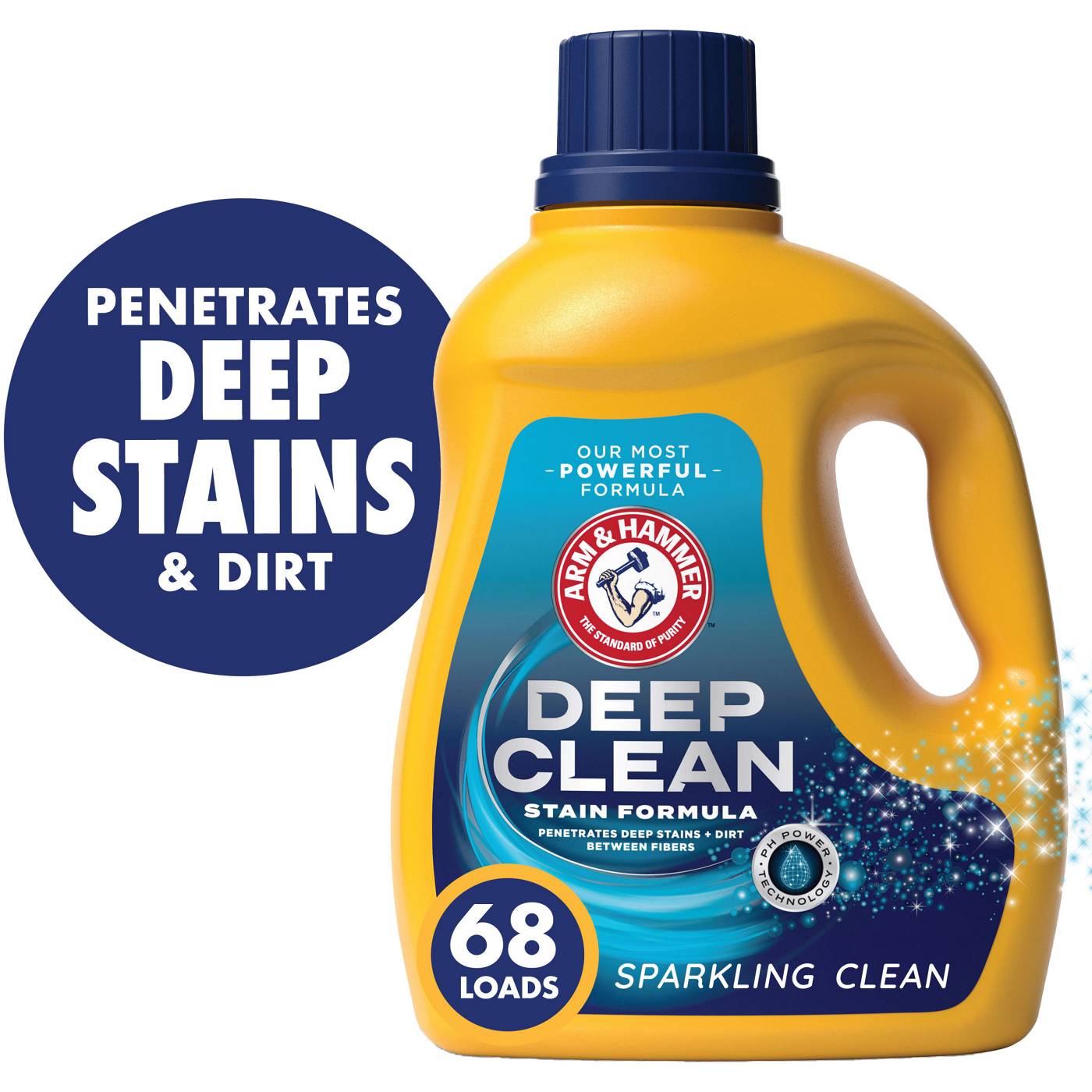 Arm & Hammer Deep Clean Stain HE Liquid Laundry Detergent, 68 Loads - Sparkling Clean; image 4 of 13