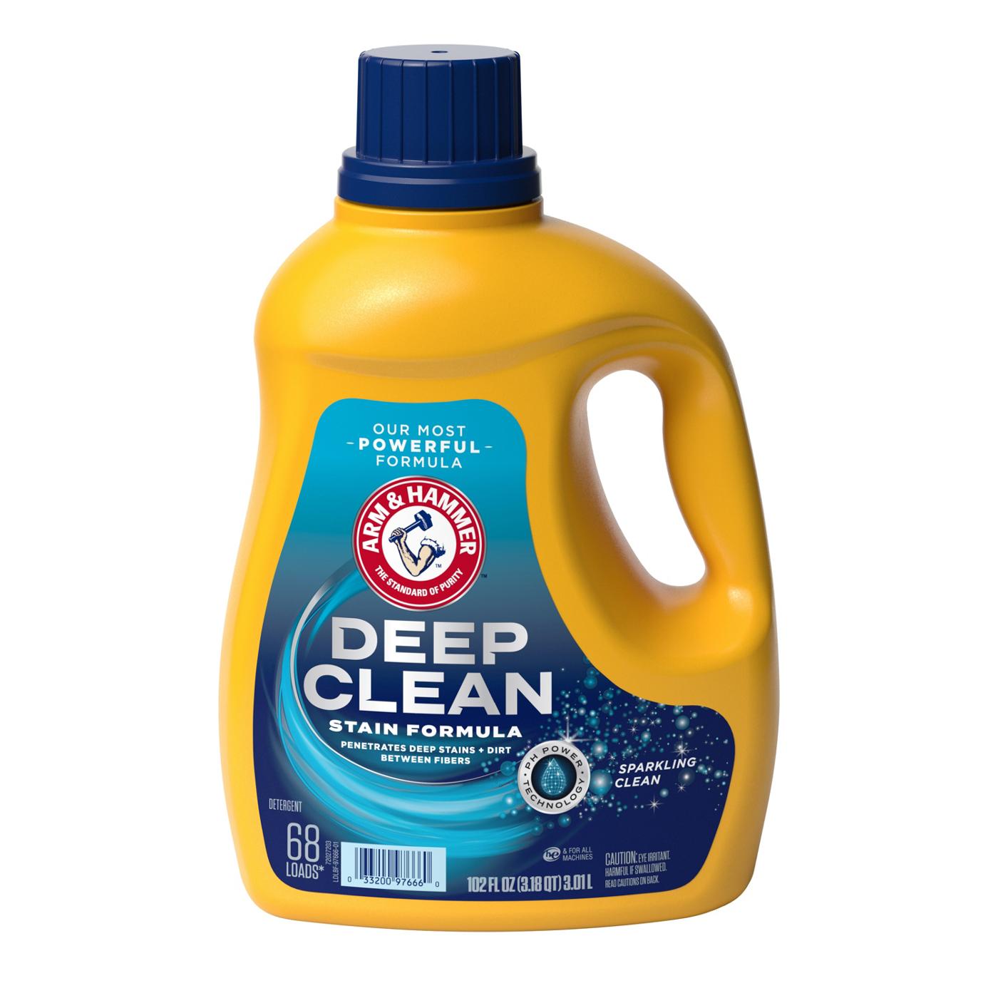 Arm & Hammer Deep Clean Stain HE Liquid Laundry Detergent, 68 Loads - Sparkling Clean; image 1 of 2