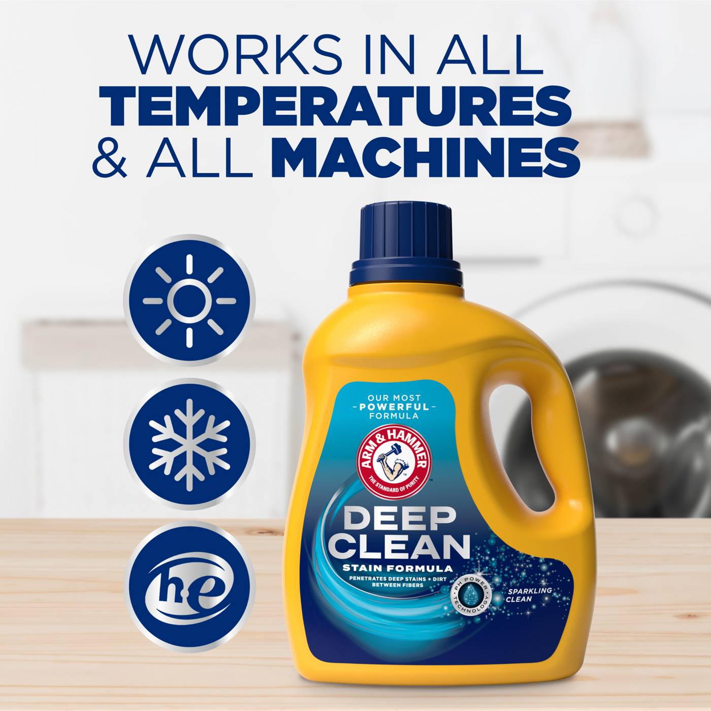 Arm & Hammer Deep Clean Stain HE Liquid Laundry Detergent, 68 Loads - Sparkling Clean; image 9 of 13