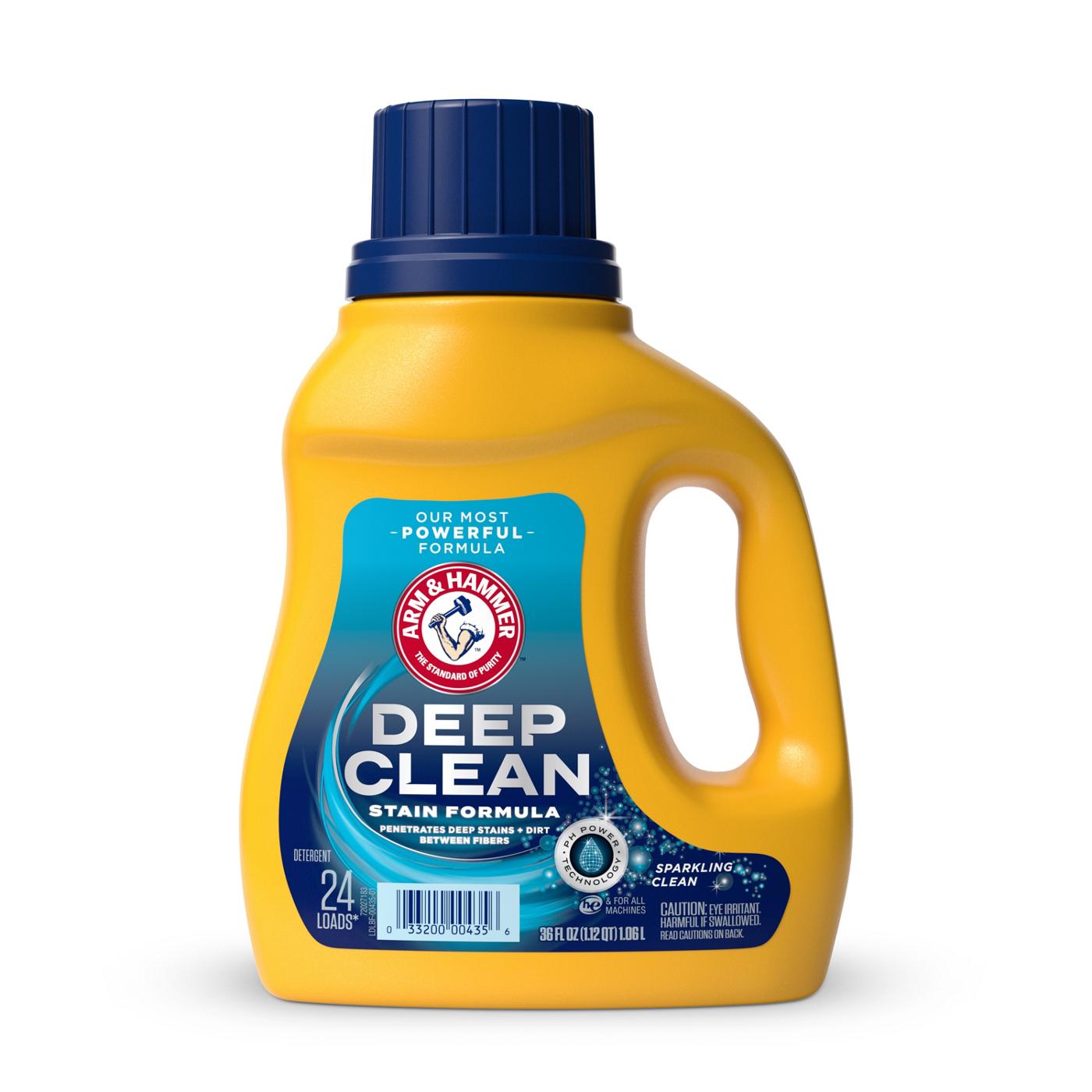 Arm & Hammer Deep Clean Stain HE Liquid Laundry Detergent, 24 Loads - Sparkling Clean; image 1 of 13