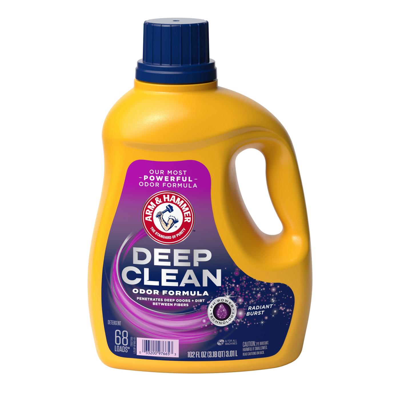 Arm & Hammer Deep Clean Odor HE Liquid Laundry Detergent, 68 Loads - Radiant Burst; image 1 of 2