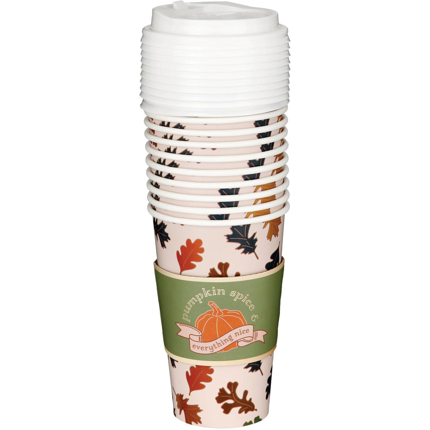 Destination Holiday Fall Pumpkin Spice Coffee Cup with Sip Lids; image 1 of 2