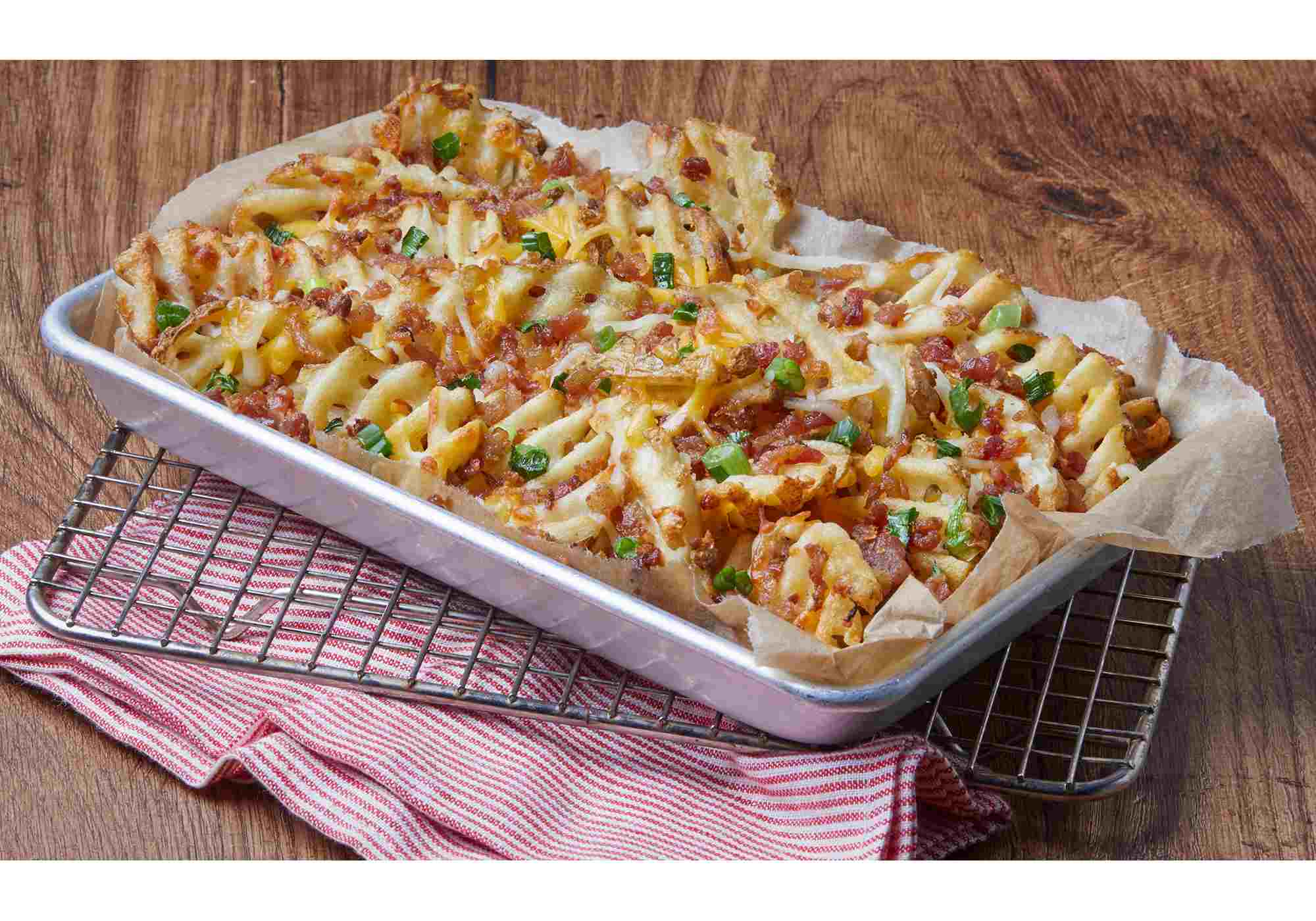 H-E-B Loaded Waffle Fries – Bacon Cheddar - Shop Bacon at H-E-B