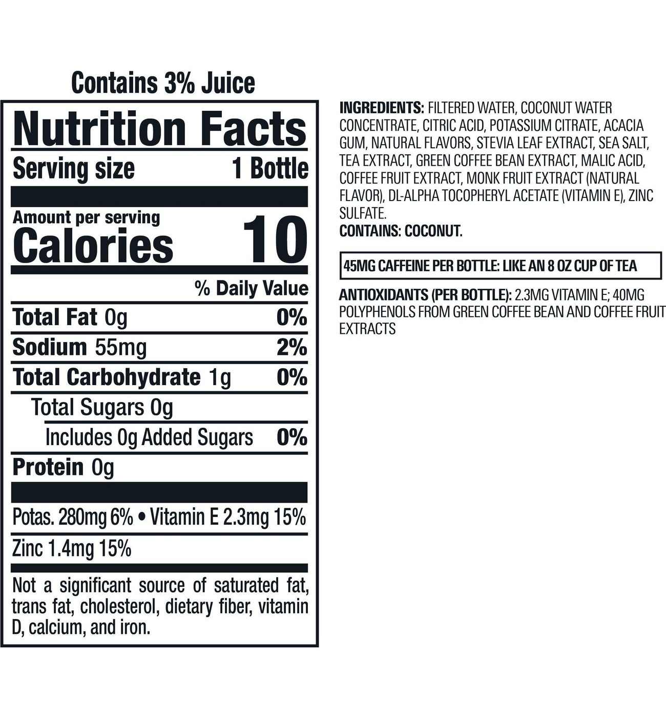 Bai Puna Coconut Pineapple Antioxidant Infused WonderWater Beverage 6 pk Bottles; image 5 of 5