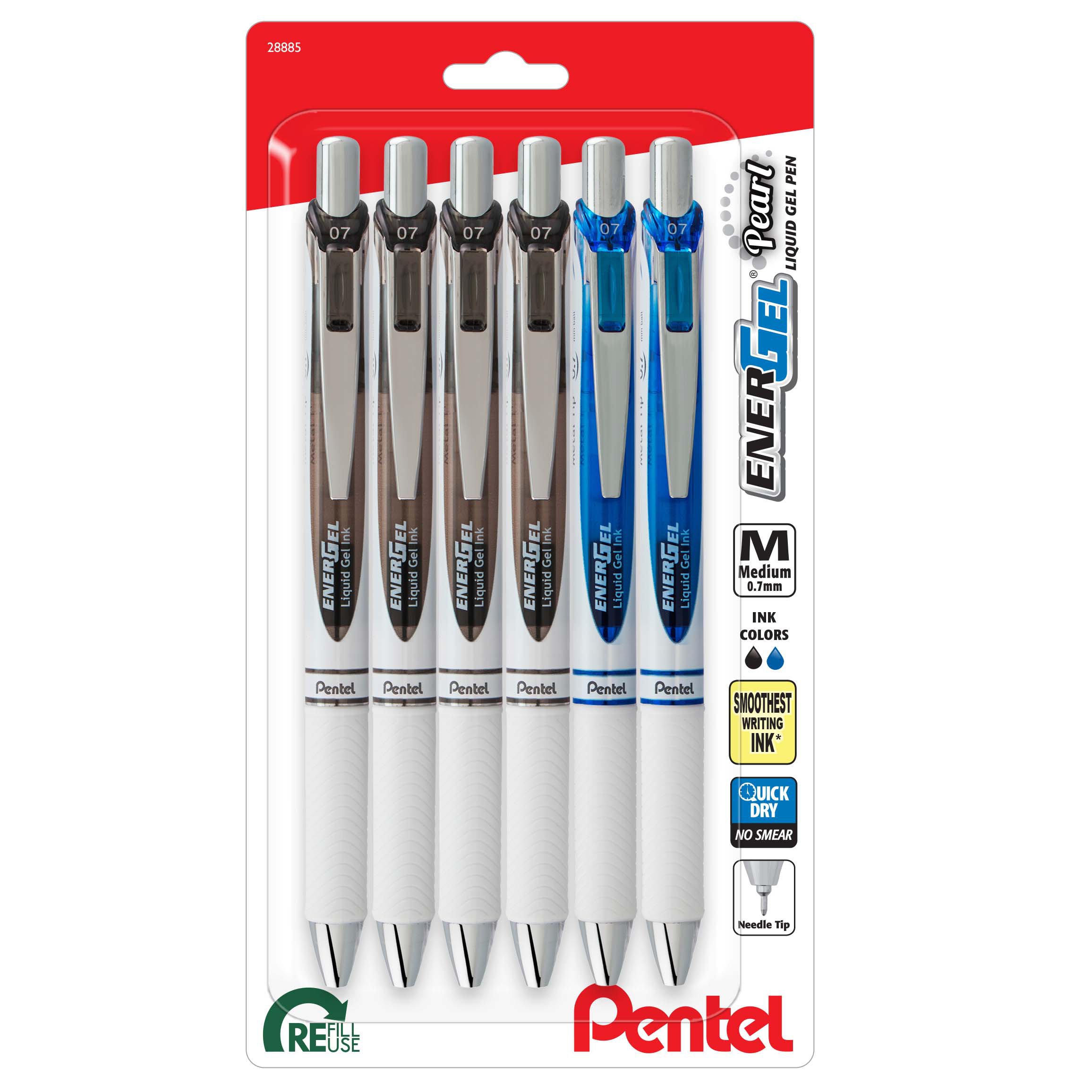 Pentel EnerGel Pearl 0.7mm Gel Pens - Assorted Ink - Shop Pens at H-E-B