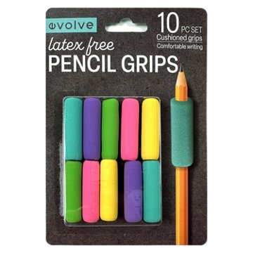 Evolve Latex Free Pencil Grips - Multi Color, 10 pc