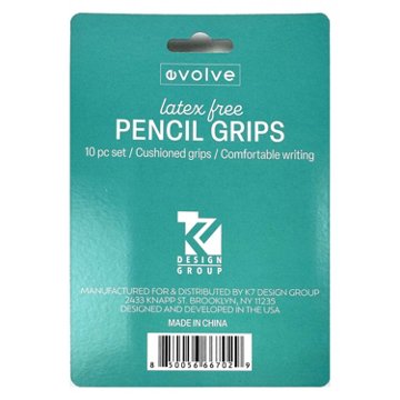 Evolve Latex Free Pencil Grips - Multi Color, 10 pc