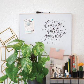 U Brands Metal Frame Dry Erase Board, 16" x 20"