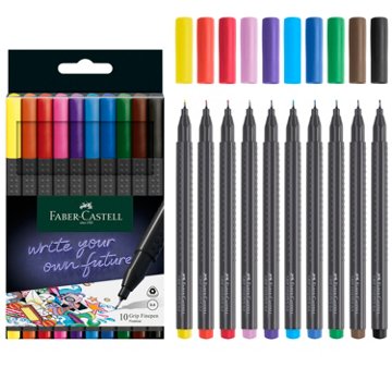 Faber-Castell Grip Fineliner Pens - Assorted Ink