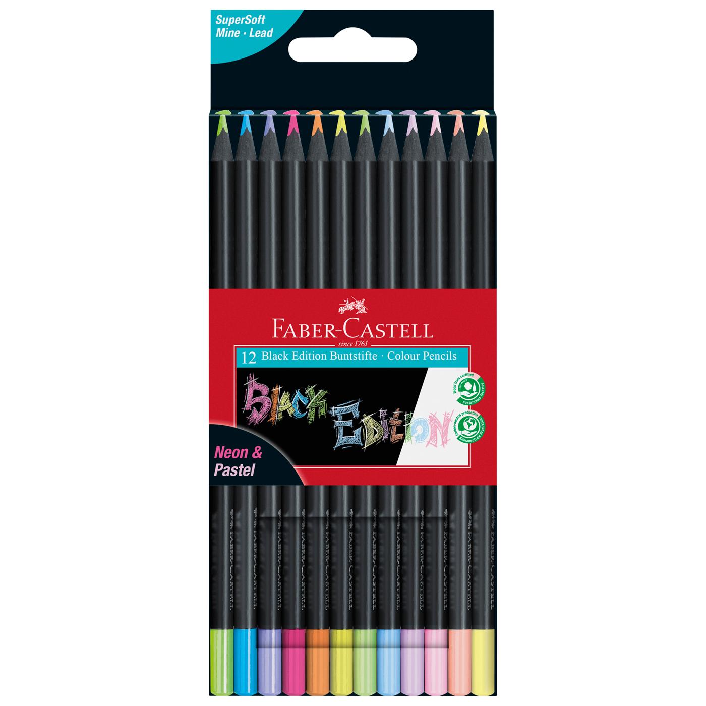 Faber-Castell Black Edition Color Pencils - Neon & Pastel; image 1 of 5