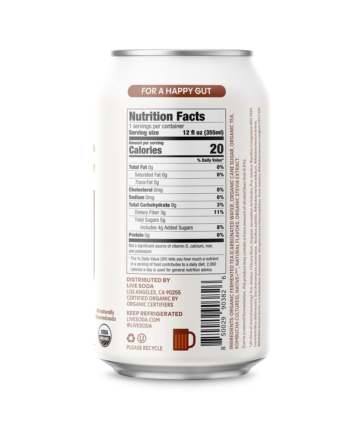 Live Soda Sparkling Probiotic Kombucha Root Beer; image 2 of 2