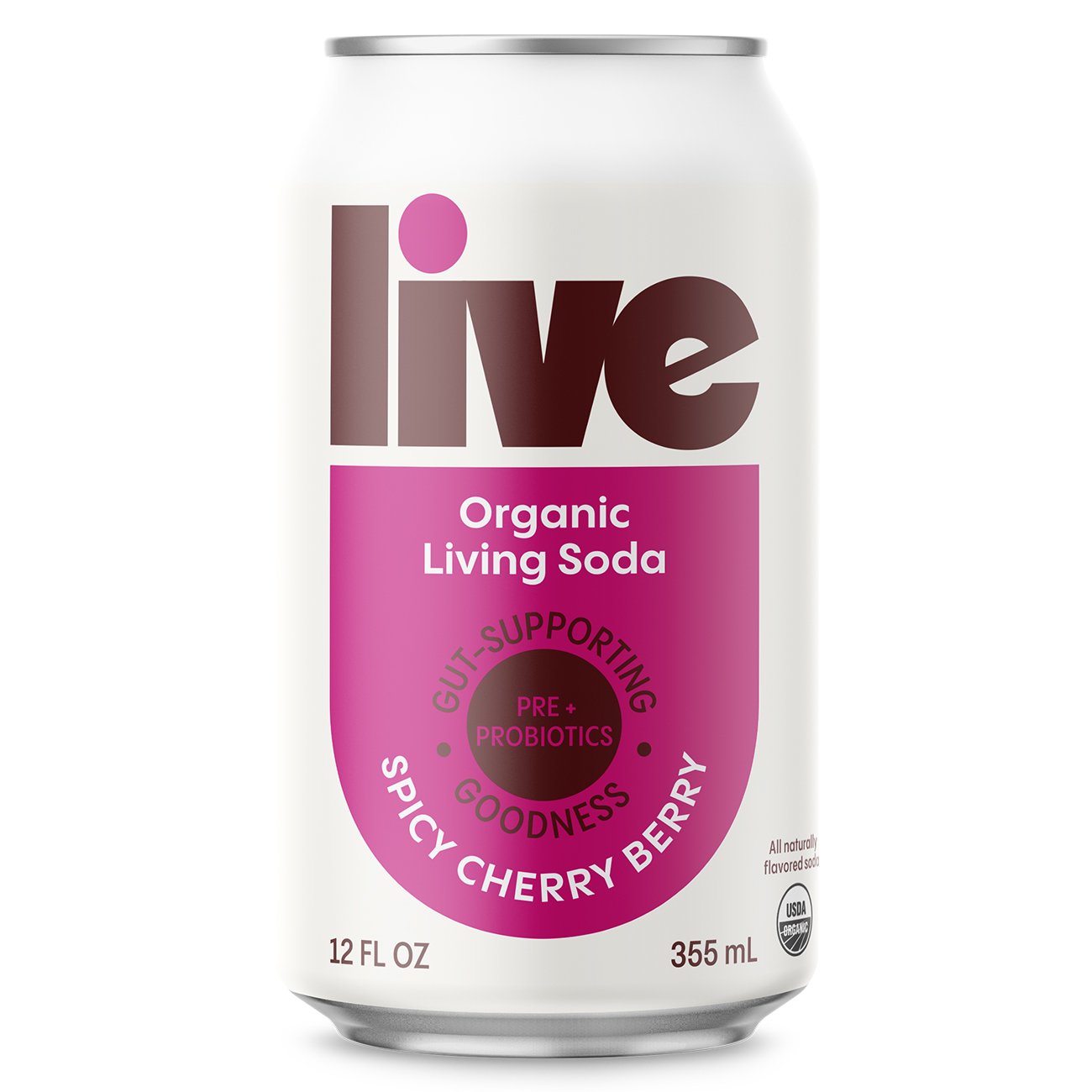 LIVE Soda Organic Probiotic Spicy Cherry Berry Shop Soda at HEB