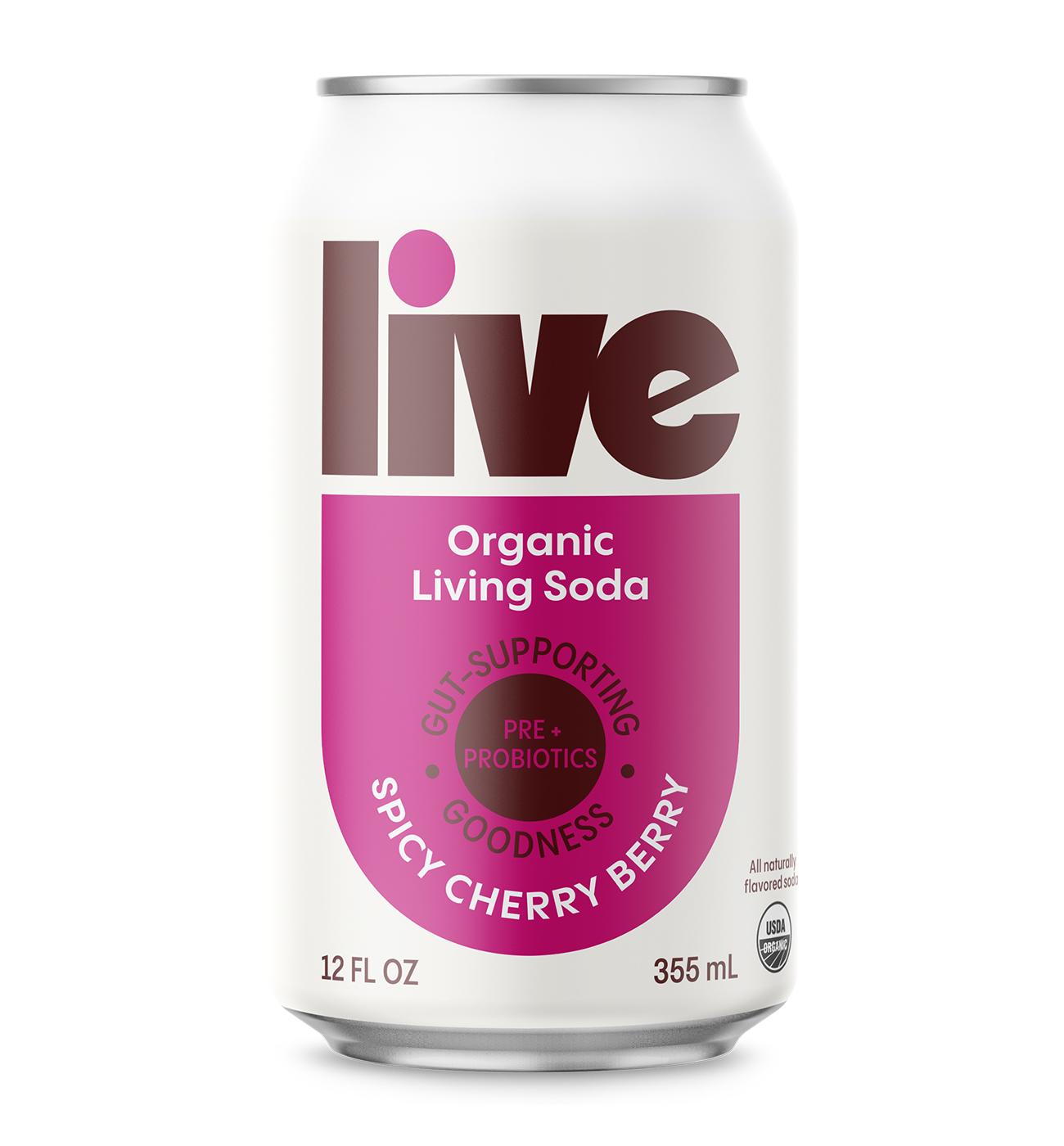 LIVE Soda Organic Probiotic Spicy Cherry Berry; image 1 of 6