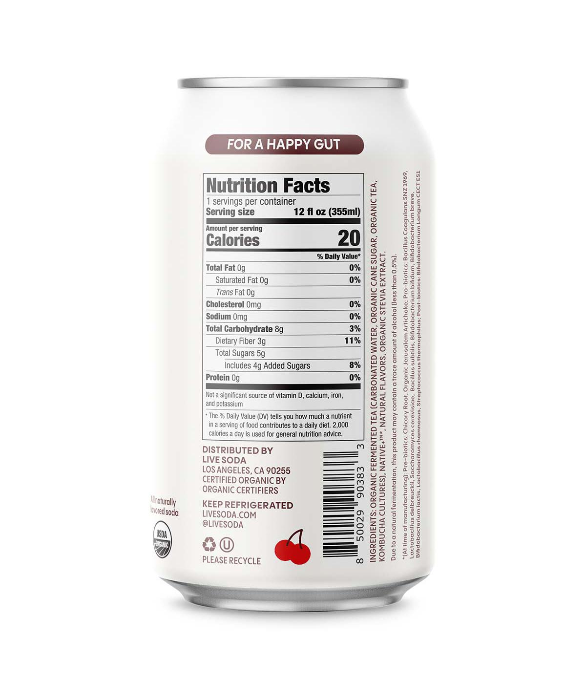 LIVE Soda Organic Probiotic Spicy Cherry Berry; image 2 of 6