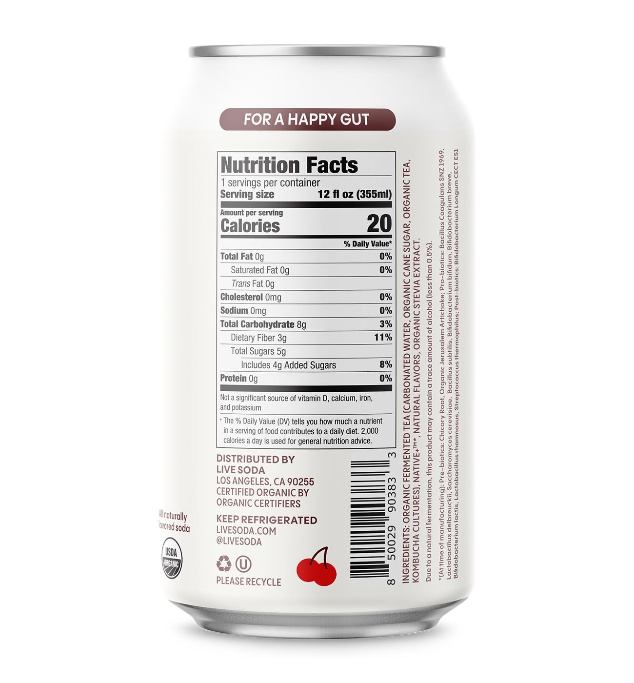 LIVE Soda Organic Probiotic Spicy Cherry Berry; image 5 of 6