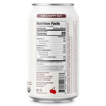 LIVE Soda Organic Probiotic Spicy Cherry Berry
